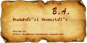 Budaházi Anasztáz névjegykártya